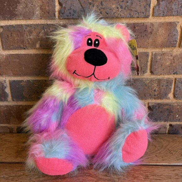 Toy Factory Rainbow Teddy Bear Plush Stuffed Animal 2014 - Picture 1 of 6